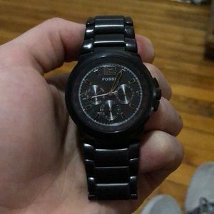 Fossil Black-Stainless Steel watch